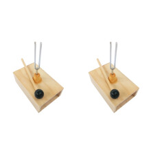 2X 512HZ Stemvork met Houten Resonator voor Geluidstherapie, Yoga, Meditatie en Ontspanning