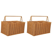 2X Woven Cutlery Storage Basket Outdoor Silverware Cadd-Y Utensil Organizer Cutlery Organizer Cutlery Holder Basket