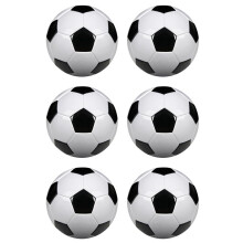 6X Bolas de Futebol de Treinamento Profissional Tamanho 5 Couro PU Preto Branco Bolas de Futebol de Futebol Bolas de Treinamento para de Gol