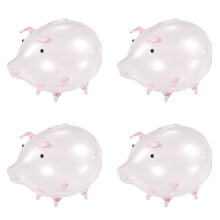 4X Schwein Schweinchen Bank Spardosen Münze Spar Box Nette Transparente Glas Souvenir Geburtstags Geschenk für Kinder Kinder Rosa