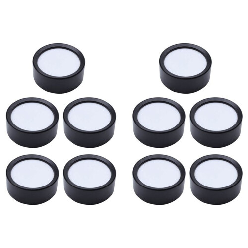 10X Round Surface Mounted Led Downlight Ceiling Lamps Spot Light 220V Ceiling Lamps 4000K 5W Black Shell