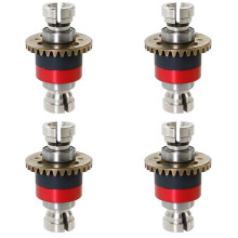 4X Metalldifferential für Arrma 1/18 Granite/Grom/Typhon GROM 1/14 Mojave/GROM RC Auto Upgrade Teile Zubehör Rot