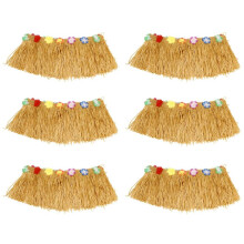 6X Table Skirt Hawaiian Luau Flower Grass Garden Wedding Party Beach Decor Khaki