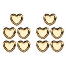 10X Hartvormige Sieraden Serveerschaal Metalen Dienblad Opslag Schik Fruitschaal Thuis Goud