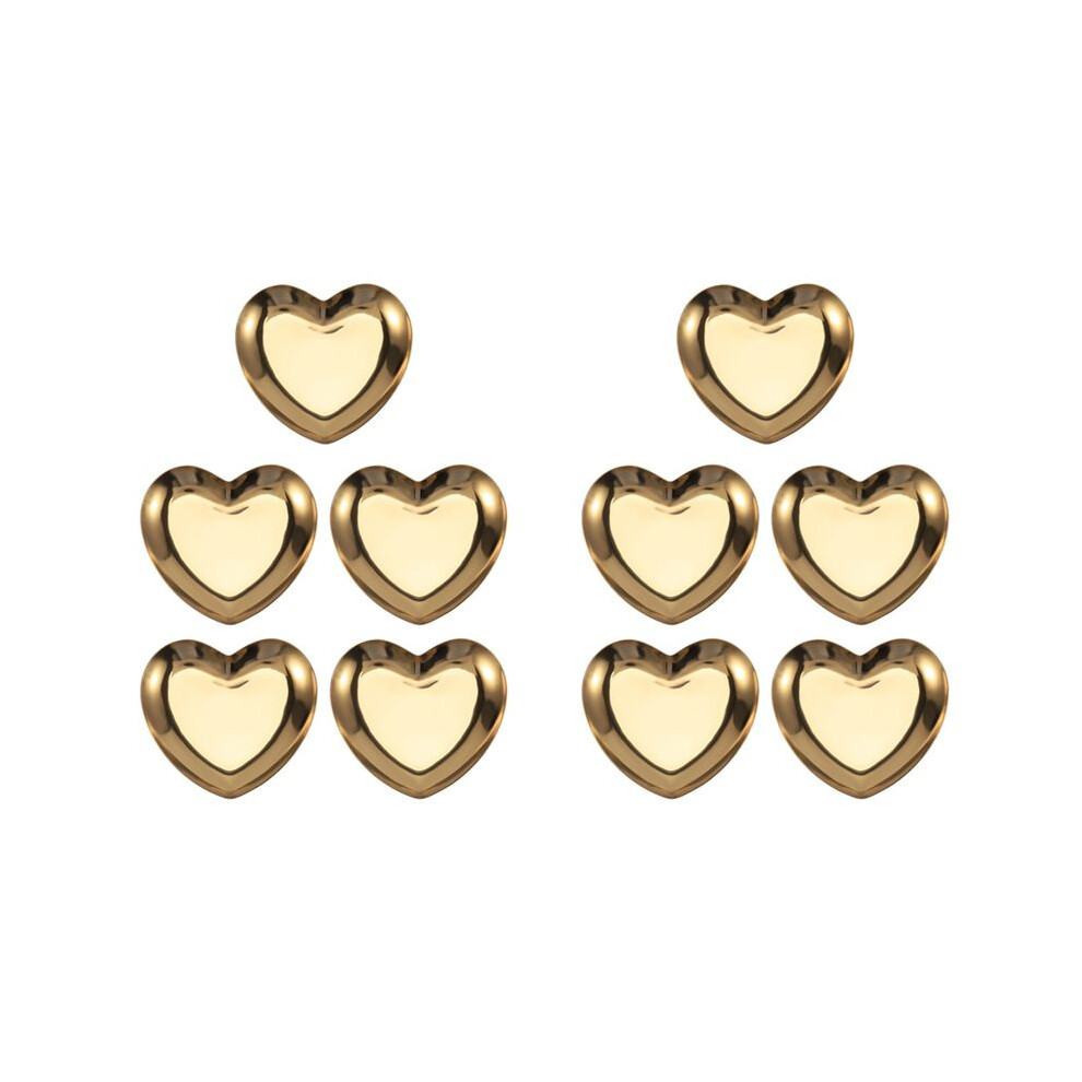10X Heart Shaped Jewelry Serving Plate Metal Tray Storage Arrange Fruit Tray Home Gold