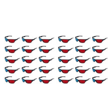 30x Rosso And Blu Occhiali Anaglifi Dimensionali 3D per La TV Movie Giochi DVD