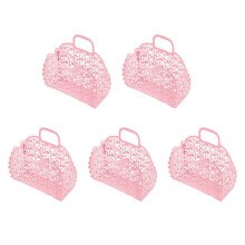 5X Salle de Bains Creuse Panier Ă Linge Panier de Douche Amovible Panier en Plastique pour Baignoire Panier Ă Provisions Famille Organisation de