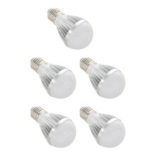 5X Niederspannung E27 5W 12V High-Power Weisse LED Gluehlampe