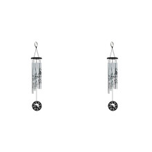 2X Extra Petit Pendentif Carillon à Vent Bagua, Carillon à Vent en Métal Rétro, Carillon à Vent Rétro Fortune, Carillon à Vent de Jardin