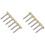 12Pcs Guitar Compensated Bridge Brass Saddles Set Guitar Replacement Part 1