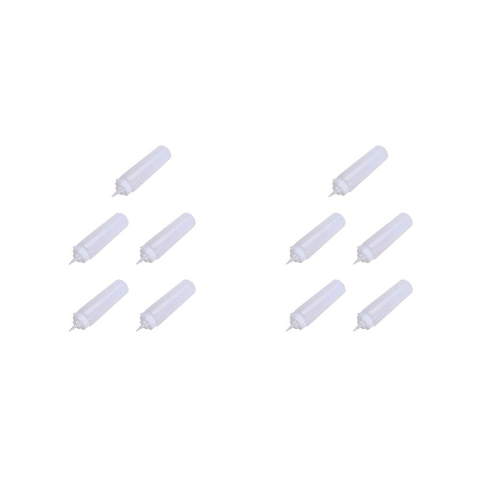 10X 250Ml White Transparent Plastic Sauce Squeeze Bottle Dispenser With Cap 6031549525376