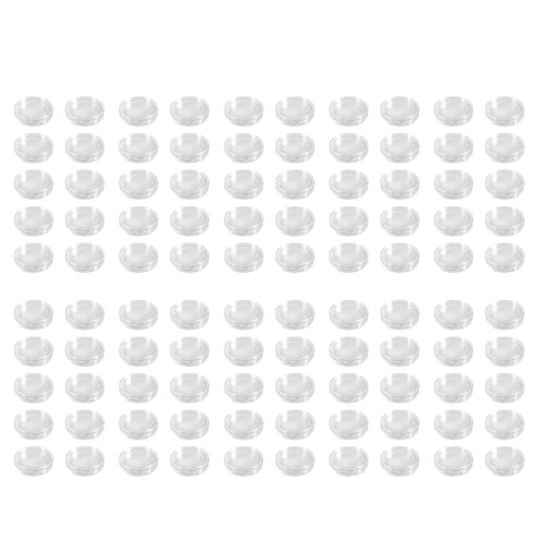 100 Pcs Small Round Transparent Plastic Coin Capsules Box 22mm 1