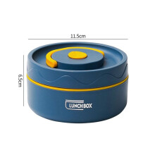 4X Contenedor de Comida para el Almuerzo, Contenedor de Almuerzo de Acero Inoxidable, Caja Bento Portátil, Contenedor de Comida Azul A