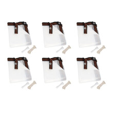 6X Lonas Impermeables Transparentes de 8X10 Pies, Cubierta Resistente una la Lluvia para JardíN Al Aire Libre, Lona de Vinilo Transparente con Ojales