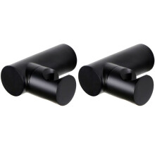 2X Badkamer Douchekopbeugel Messing Wandmontage Zwart Duurzame Draagbare Douchehouder Badaccessoires