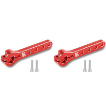 2X Bras de Direction en Métal 25t pour Servomoteur 1/10 RC Crawler pour Axial Scx10 Trx4 -6 Pièces Rouge