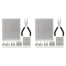 2X Kit di Maschere per Bordare Fili di Seconda Generazione con Pinze Piegafili 6 In 1 e Perni In Metallo, Strumenti per La Creazione di Gioielli