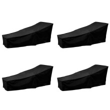 4 Pack Outdoor Sun Lounger Cover, Waterproof Garden Wicker Chair Sunbed Cover, Terrace Furniture Protection Layer