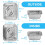 4set Disposable Takeaway Pan with Transparent Lid, Rectangular Aluminum Foil Tray, Tightly Sealed, 410ml Capacity 6