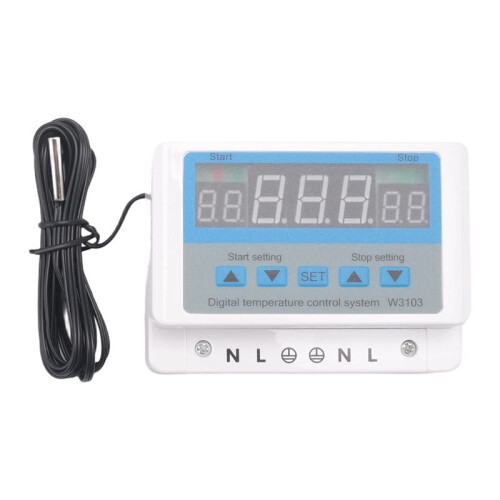 Digital Temperature Controller 220V Max 5000W Digital Thermostat 30A -19 to 99 Temperature Controller  XH-W3103 1