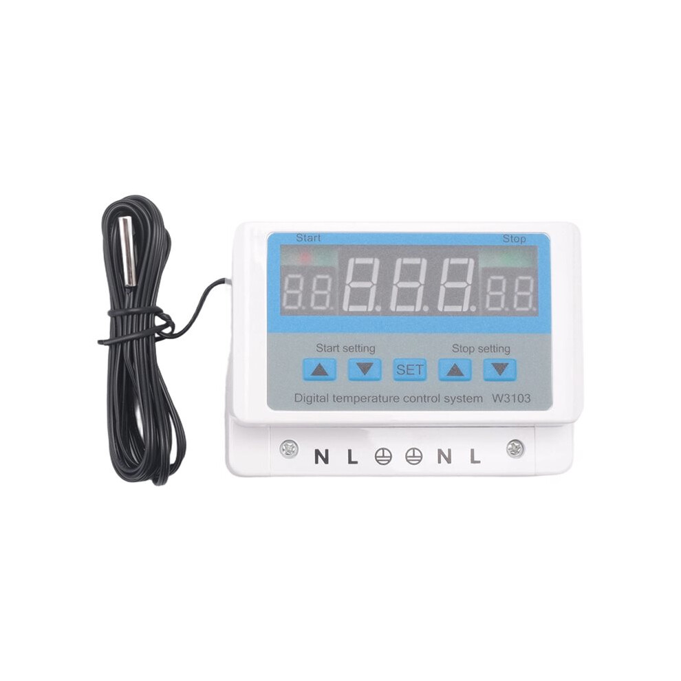 Digital Temperature Controller 220V Max 5000W Digital Thermostat 30A -19 To 99 Temperature Controller Xh-W3103 Exogio