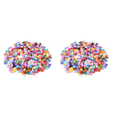1000 Pcs 10mm Soft Round Fluffy Pompoms Mixed Color DIY Decoration Making and Hobby Supplies