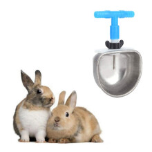 20 Sets Stainless Steel Rabbit Drinker,Rabbit Breeding Equipment Anti Scratch Stainless Steel Nipple Drinking(Siamese)