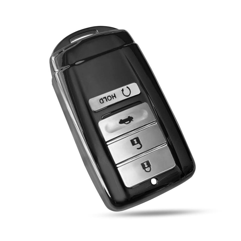 Key Fob Cover Tpu Case With 360 Full Coverage, Scratchresistant Smart Key Protector For Acura Mdx Tlx Rdx Rlx Ilx Nsx (Black) Black 9330225975359