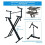 2X Adjusted Electronic Piano Second Tiers Stand Electric Piano Holder Adjustable Stable Keyboard Rack 6