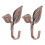 20 X Iron Leaf Shaped Curtain Tie Backs Holders Wall Hooks Home Decor, Red Bronze 3