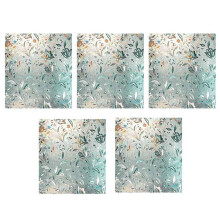 5X 3D Rainbow Window Film Stained Glass Vinyl Static Non Adhesive Film Opaque Privacy Protective Tint -45X100cm