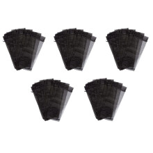 150Pcs Black Organza Wine Bottle Bags, Sheer Mesh Bottle Gift Pouches Wine Covers Dresses with Drawstring for Halloween