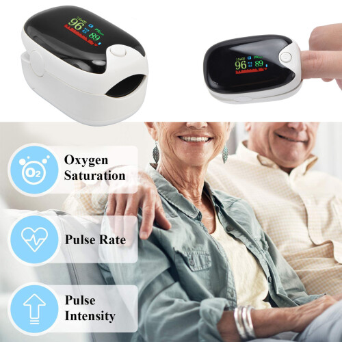 Tragbares Fingertip-Oximeter Blutsauerstoffmonitor AD901, Weiß, Bluetooth 1