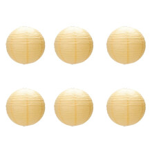 6 X Chinese Japanese Paper Lantern Lampenschirm für Partyhochzeit, 40Cm (16 Zoll) Dunkelgelb