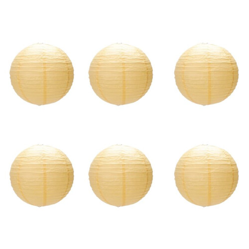 6 X Abajur de Lanterna de Papel JaponêS ChinêS para Festa de Casamento, 40 cm (16 Polegadas) Amarelo Profundo