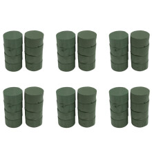 48 Pack DIY Flower Arrangement Kit Green Round Wet Floral Foam, Wedding Aisle Flowers, Party Decoration