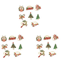24 Stücke Weihnachts Servietten Ringe Servietten Halter Ringe für Urlaub Weihnachten Tisch Dekoration Elch Servietten Schnalle