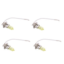 4X Samochodowe żAróWki Halogenowe Samochodowe śWiatłO Przeciwmgielne  12V H3 100W żółTe żAróWki