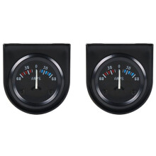 2pcs 2 Inch 52mm 12V Car LED Pointer Auto Boat AMP Meter Gauge 60-0-60 AMP Black