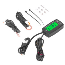 Dual Channel LCD Engine Temp Gauge - Green Backlight, -20C to 300C