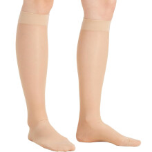 Nude Knee Compression Socks 1520 mmHg Sheer Support Hose for Women Large Size Circulation