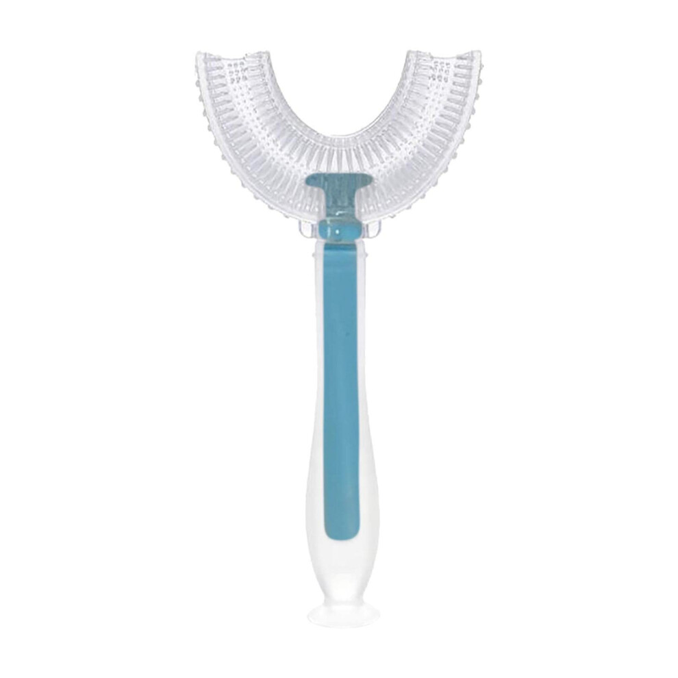 Blue Kids U Shaped Toothbrush Ages 712 With Gentle Soft Silicone For 360 Whole Mouth Cleaning