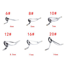 6X Fishing Rod Repair Kit Rod Tip Repair Kit Casting Fishing Rod Guides Replacement Set Steel Ceramic Ring