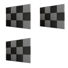 36 Pcs Acoustic Foam Board,Studio Wedge Tile,Acoustic Foam Soundproof Pyramid Studio Treatment Wall Panel,2.5X30X30cm
