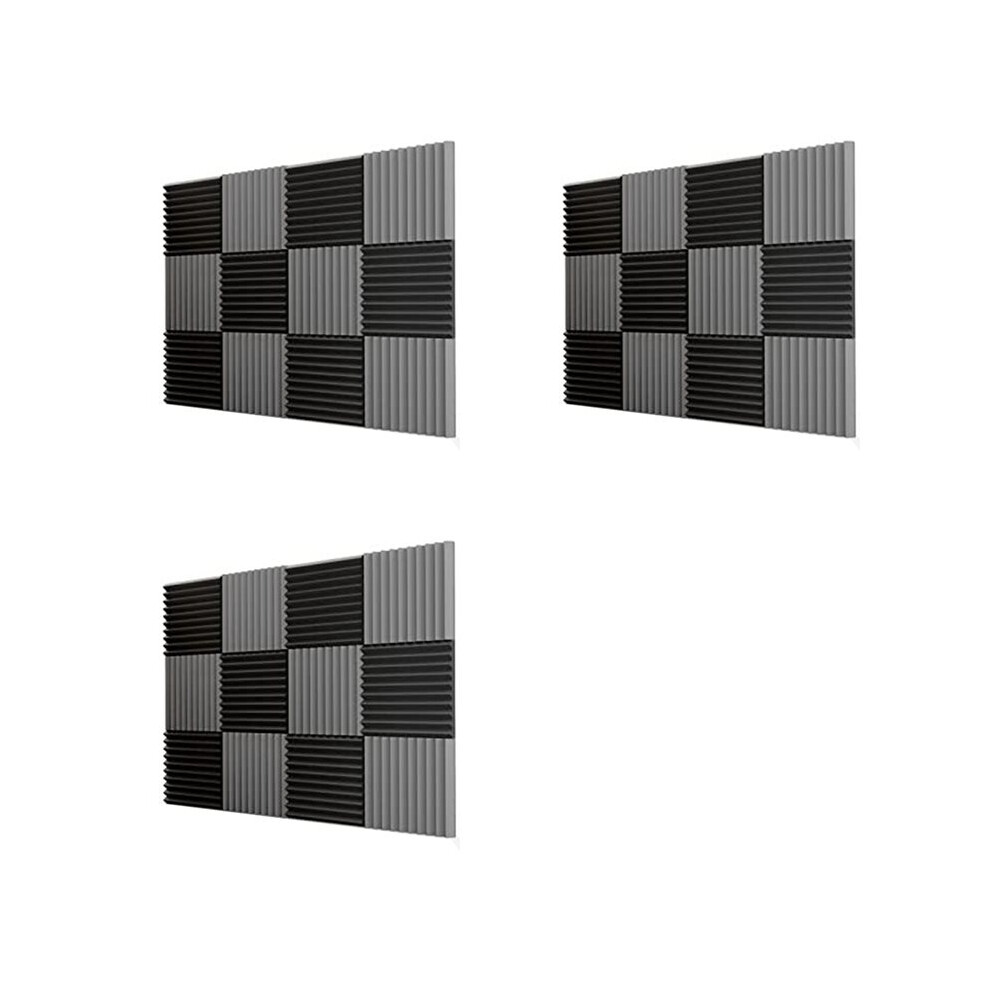 36 Pcs Acoustic Foam Board,Studio Wedge Tile,Acoustic Foam Soundproof Pyramid Studio Treatment Wall Panel,2.5X30x30cm 6031011426552