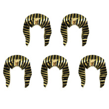 5X Egyptian Pharaoh Costume Pharaoh Hat King Headpiece Gold-Plated King