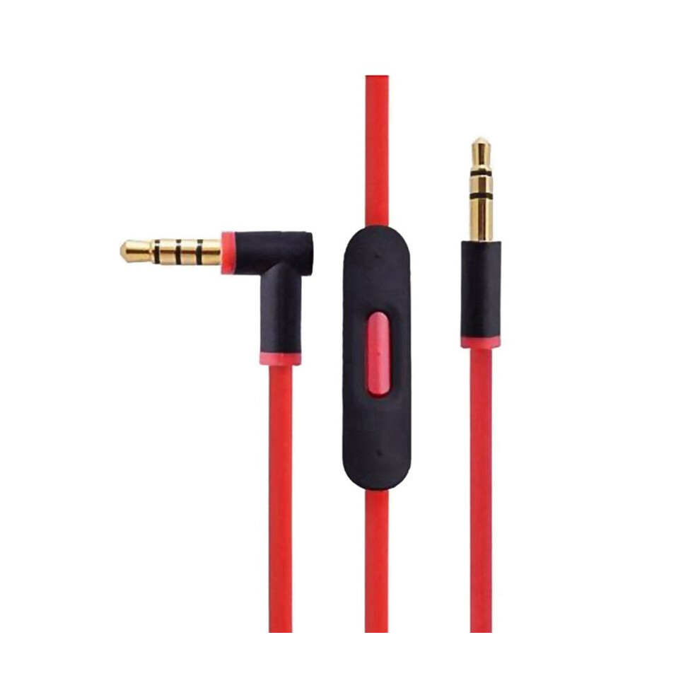 2X Replacement Audio Cable For By Dr Dre Headphones With In Mic For Studio/Executive/Mixr/Solo/Wireless/Pro Red 6033723302360