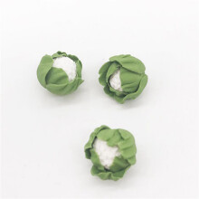 10 Pieces Handmade Clay Vegetables Dollhouse Miniatures Cauliflower Chinese Cabbage for Doll Kitchen