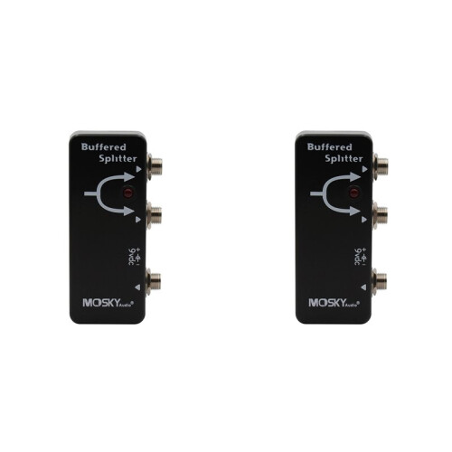 2X MOSKYAUDIO One Input and Two Outputs Buffer Multi-Function Splitter Electric Guitar, Electric Bass Effect