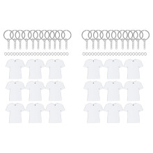 144 Stück Sublimations-Schlüsselanhänger-Rohlinge, Großpackung - Sublimations-Schlüsselanhänger-Rohlinge mit Weißer Schutzfolie -